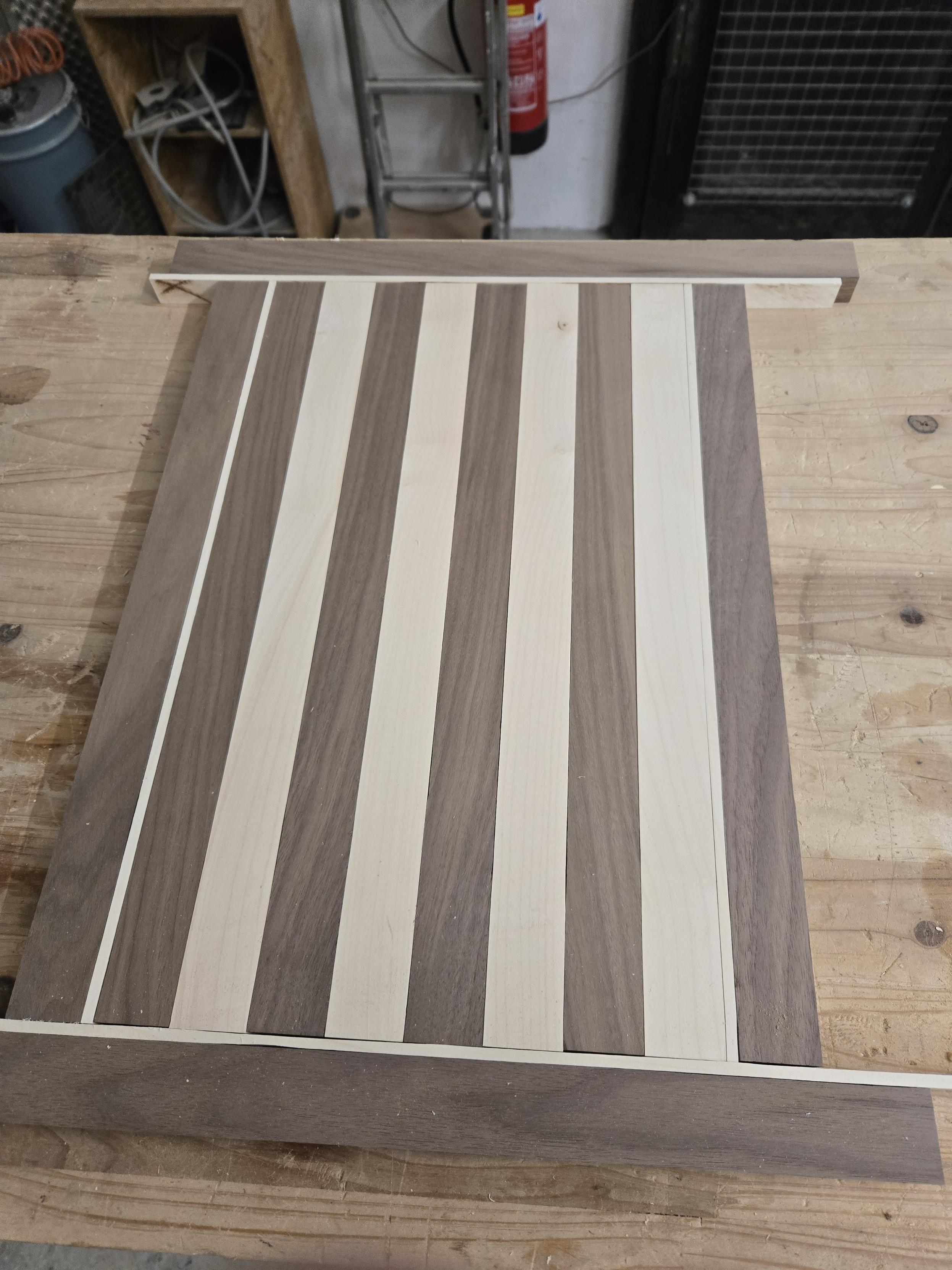 Building the wooden chessboard frame