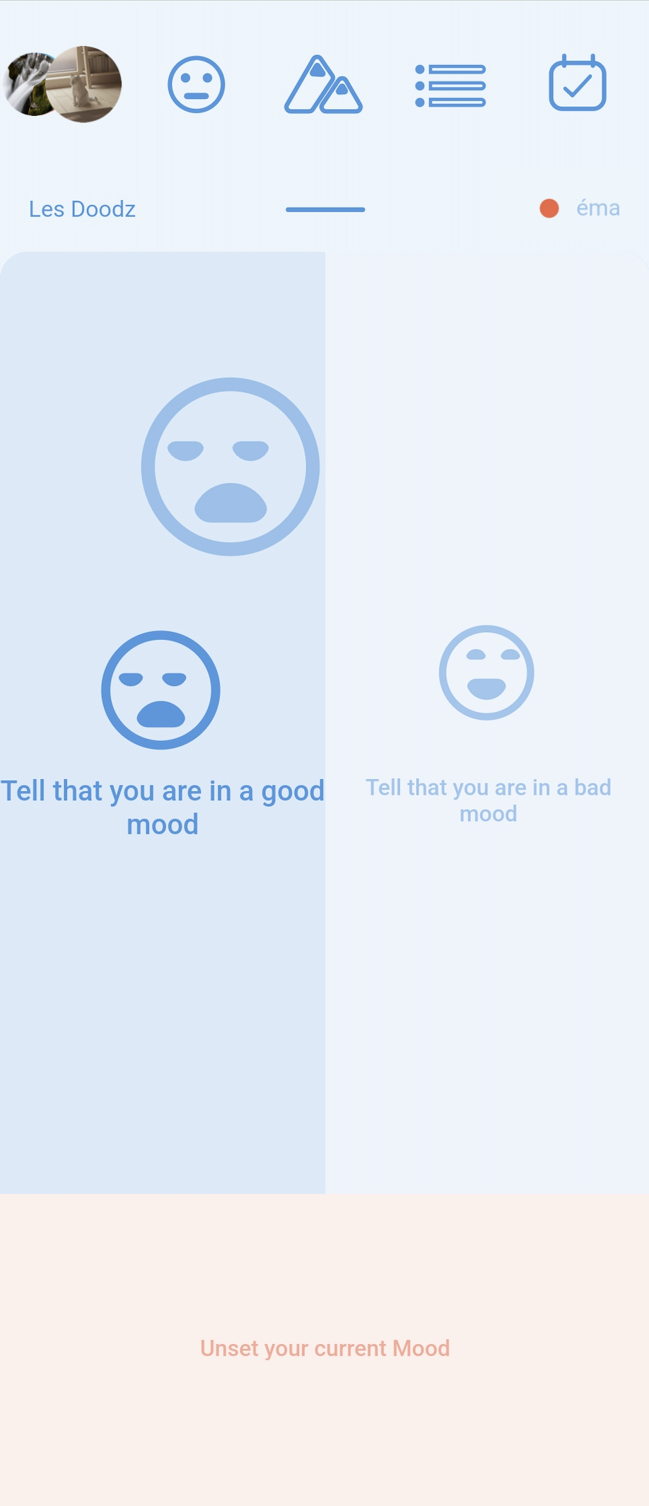United mood-based UI personalization screen